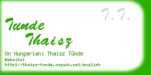 tunde thaisz business card